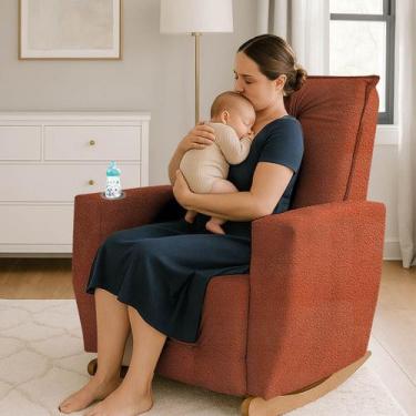 Imagem de Poltrona de Amamentação Balanço Quarto de Bebe Mamãe Agata - Bl DECOR,