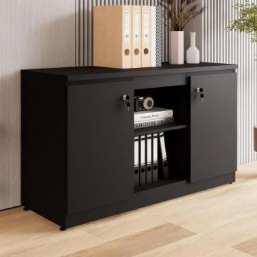 Imagem de Armário p/ Escritório 1,20m 2 Portas c/ Chaves e Nichos F5 - F5 Office