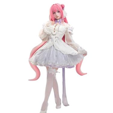 Imagem de Cosplay.fm Women's Game Goddess Cosplay Costume Remake Sweet Tutu Dress Long Sleeve Bow Fairy Dress with Headpiece (White, M)