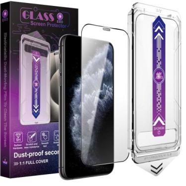 Imagem de Protetor de tela CHISHA para iPhone 11 Pro XS X, pacote com 2, 5,8"