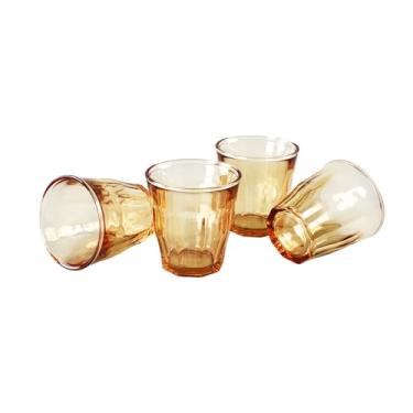 Imagem de jinsongdafa Collins Conjunto de 4 copos de vinho sem haste para beber todos os dias, copos de cozinha para coquetéis, café gelado, cerveja, chá gelado, vinho, uísque, água, para uso interno ou externo