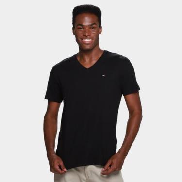 Imagem de Camiseta Tommy Hilfiger Essential Masculina, Preto, GG