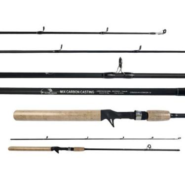 Imagem de Vara Para Carretilha Alto Mar Pesca Mix Carbon 5'3" (1,60m) 10-25Lbs H