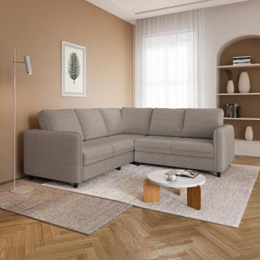 Imagem de Sofá de Canto Orquídea 5 Lugares em Linho CabeCasa MadeiraOriginals - 