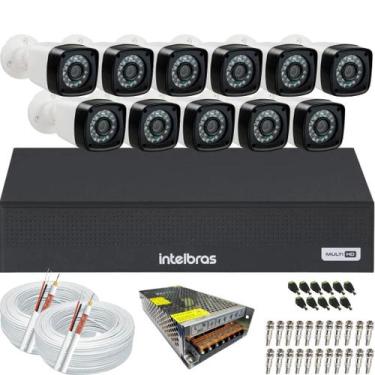 Imagem de Kit Cftv 11 Câmeras Segurança Full Hd Dvr Intelbras 1116c