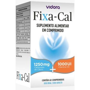 Imagem de FIXA-CAL 1250mg Carbonato de Cálcio + Vitamina D 1000UI - VIDORA