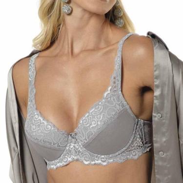 Imagem de Sutiã Sustentação Com Bojo DeMillus 65431, Prata, 52