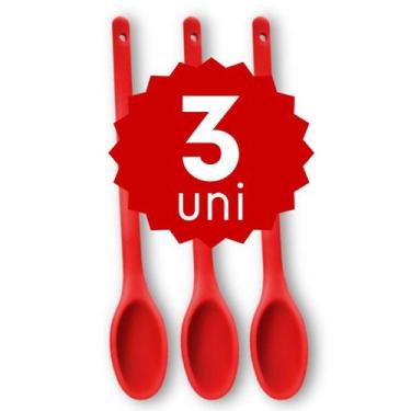 Imagem de Kit de Colher de Silicone para Refogar 30cm Cabo Longo Não Derrete Sup