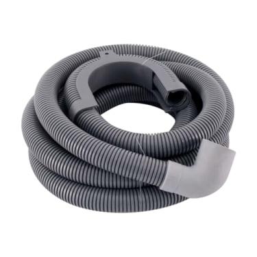 Imagem de Mangueira Saída de Água Drenagem Lavadora Máquina de Lavar 1,85m Bocal Curvo Fina Compatível Brastemp Ative Bwl11