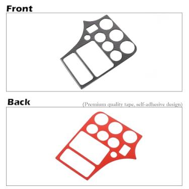Imagem de Adesivo de moldura de painel de botão multimídia para console central de carro compatível com Alfa Romeo 159 Brera Spider 2004-2011 de fibra de carbono macia para painel de engrenagem de controle