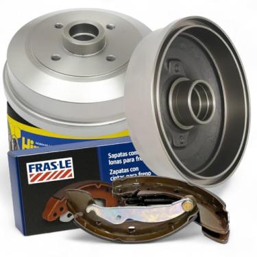 Imagem de Kit Freio Traseiro Completo Compatível com Corsa Classic 2010 a 2016 Agile 2009 a 2016 Tambores com Cubo HF24 e Sapatas CB49CPA