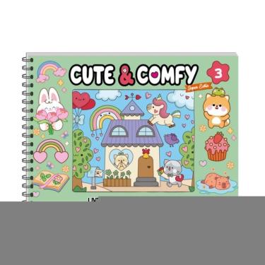 Imagem de Cute & Comfy Super Extra Edição 03 - Livro De Colorir Adulto - Capa Dura Holográfica