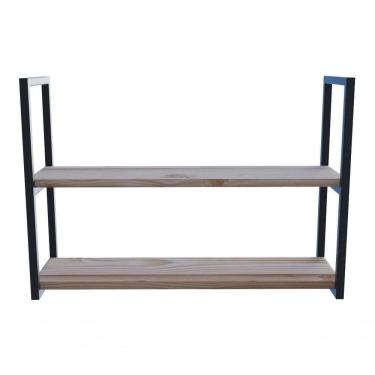 Imagem de 2 Estantes Organizadora C/ Suporte De Ferro P/ Home Office 80x20cm