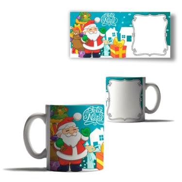 Imagem de Caneca Porcelana Natal Sua foto Papai Noel Neve Arvore Amor - Enjoy Sh