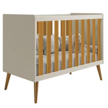 Imagem de Quarto de Bebê Isis 3 Portas Areia Acetinado Savana - Reller