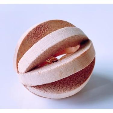 Imagem de Galepromot 1 peça de halteres de madeira natural monociclo rolo de sino brinquedo de mastigar para porquinhos da índia, ratos, coelhos e porquinhos-da-índia, brinquedos tédio, animais pequenos serão