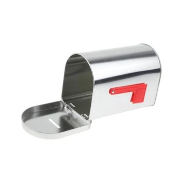 Imagem de Fenteer Caixa de Correio, Caixa de Envio de Correspondências, Natal, de Correio Decorativa em Ferro, de Correio para Escritório, Decoração de Casa e Portão, Prata