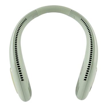Imagem de WYUYIWH Ventiladores de pescoço silenciosos, recarregável 3 velocidades ajustáveis 360° ventilador de pescoço sem lâmina, ventilador pessoal portátil de pescoço sem as mãos para casa, escritório, sala
