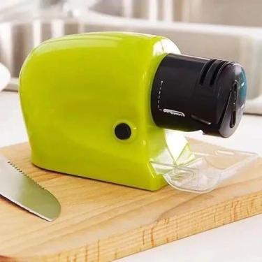 Imagem de Afiador Elétrico Portátil Multiuso Facas Tesouras Amolador Pilhas Cozinha