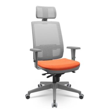 Imagem de Cadeira Brizza Presidente Grafite Laranja