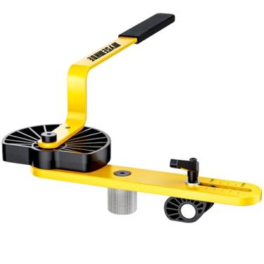 Imagem de Mysemhoe Ferramenta alisadora de prancha de deck - Ferramenta de alisamento resistente para madeira/PVC/composto, instalação rápida e design dobrável para corrigir lacunas e desalinhamento em segundos