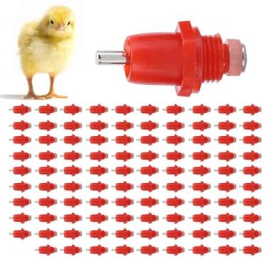 Imagem de Alimentador De Frango 100 Unidades, Bicos De Frango Automático Para Aves Bebedor De água Ao Ar Livre Para Frango, Patos, Codornas E Outras Aves(#1)
