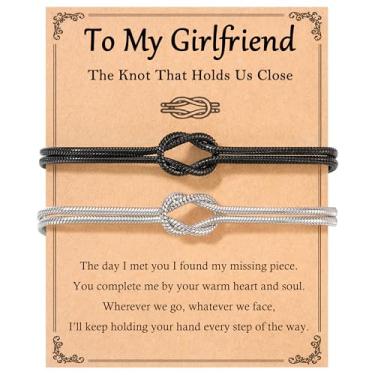 Imagem de Tarsus Pulseiras combinando para casais, nó de amor, joias de relacionamento, Natal, aniversário, presentes para casais, para ele, namorado, namorada, average, Aço inoxidável, Sem Pedra Preciosa