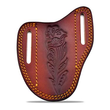 Imagem de Hercules Knives Bainha de couro personalizada bainha de couro inclinada para panqueca trabalhada/bainha de faca caçador/bainha de faca de caça 100% capa de laether real/design de transporte de ambos