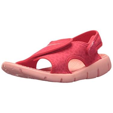 Imagem de Nike Sandálias infantis Sunray Fit 4 (6 M EUA criança grande, rosa tropical/coral descolorido), Rosa tropical/coral descolorido
