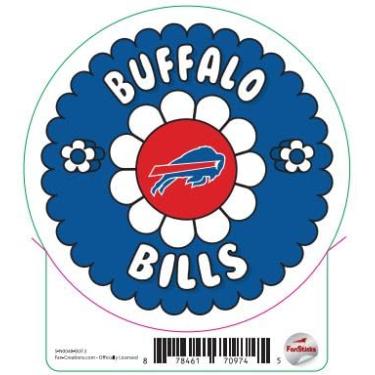 Imagem de Fan Creations Adesivo floral Groovy NFL Buffalo Bills 7,6 cm