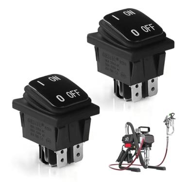 Imagem de 2 peças de interruptor basculante 440 adequado para pulverizador de tinta Titan 440, peça de substituição 704380 para peças de pulverizador de tinta Titan 440, compatível com pulverizador de tinta