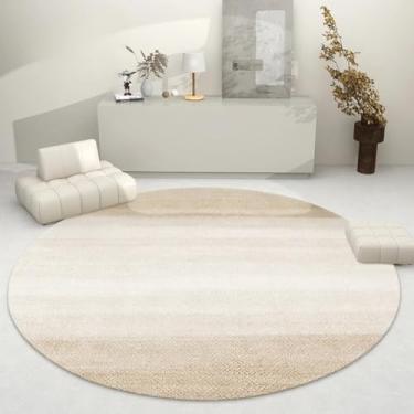 Imagem de Tapetes de luxo para decoração de sala de estar, estilo carpete redondo, para quarto, grosso, felpudo, macio e fofo (160x160 cm/A)