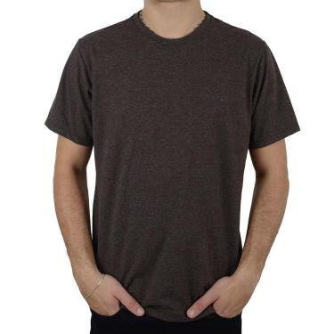 Imagem de Camiseta Masculina Ogochi MC Slim Marrom - 0065-Masculino