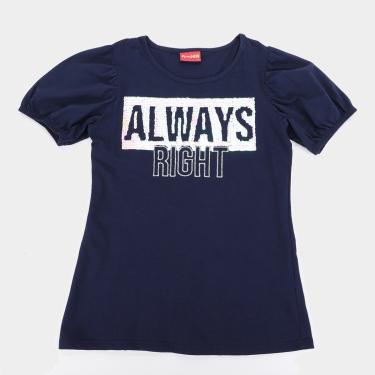 Imagem de Blusa Juvenil Amora Always Paetes E Manga Bufante Feminina-Feminino