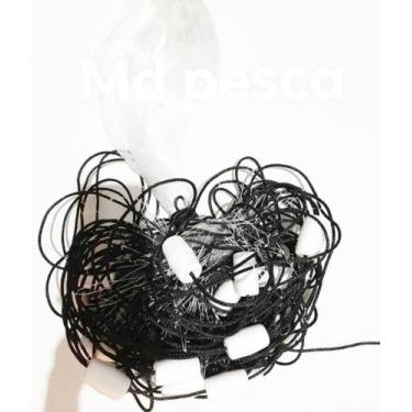 Imagem de Rede malha 8 fio 0.30 de 100 metros boia isopor chumbo prego - Md pesc