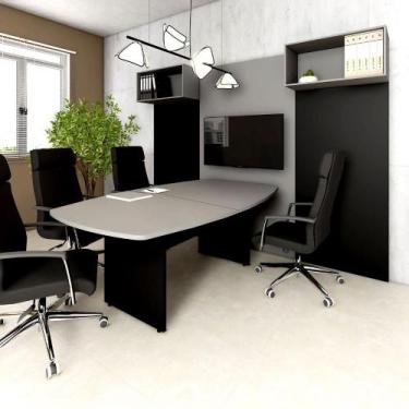 Imagem de Mesa de Reunião Orgânica 320cm x 110cm Pés Painel Escritório F5 Office