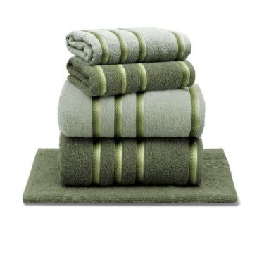 Imagem de Jogo de Toalha Banho 5 Peças Classic 100% Algodão Premium Gramatura 39