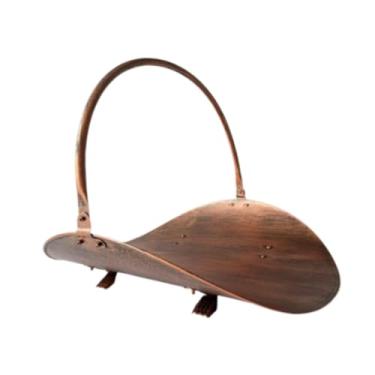 Imagem de Bothyi Suporte para lenha de lareira, recipiente para transporte, multiuso, para uso interno e externo, suporte de metal para lenha.