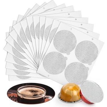 Imagem de Pro Mael Tampas de alumínio para cápsulas VertuoLine reutilizáveis, capa de vedação para cápsulas Nespresso VertuoLine recarregáveis DIY (100 peças)