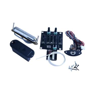 Imagem de simhoa Captador de guitarra piezoelétrico com equalizador de 4 bandas, portátil, robusto, premium, profissional, de alto desempenho e fácil de instalar, com, Bs03