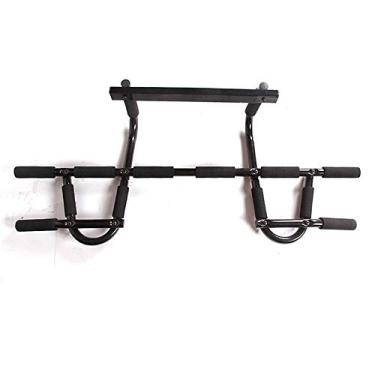 Imagem de Barra de puxar para moldura de porta para exercícios físicos em casa barra horizontal multifuncional sem perfuração sistema de fitness Trainer (Cor: Preto Tamanho: 55 x 23 x 8,5 cm)
