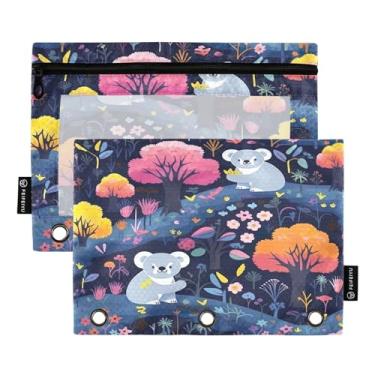 Imagem de Wassud Lively Koala Pacote com 2 Pastas de Fichário Pastas de Bolso com 3 Furos, Pasta Organizadora de Fichários para Casa, Escritório