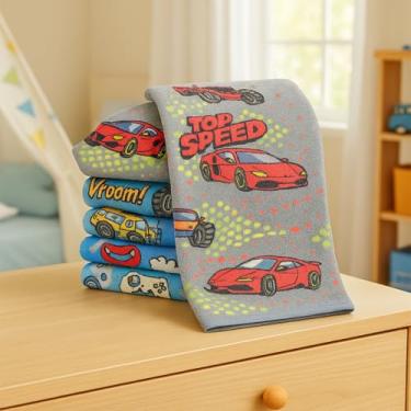 Imagem de Kit 03 Toalhas De Banho Infantil Microfibra Estampada Praia Menino