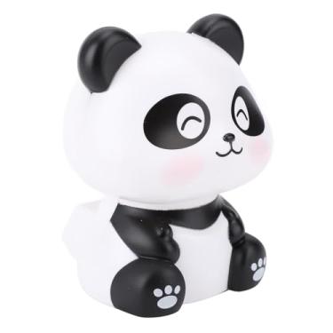 Imagem de Cryfokt Estatueta de Panda Movida a Energia Solar, Ornamento Fofo de Panda para Painel de Carro, Mesa de Escritório, Energia Solar Eficiente para Plástico Multicenário (Tipo B)