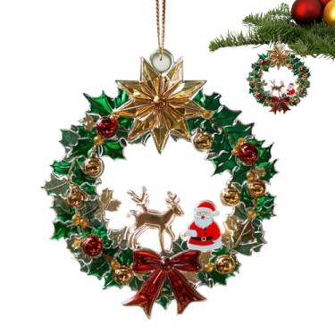 Imagem de Enfeites De Natal - Pingente Acrílico 2D - Pequeno Festivo,Para Sala De Estar Quarto Janela Porta Prateleira Lareira Escritório Parede Mesa Jardim Festa