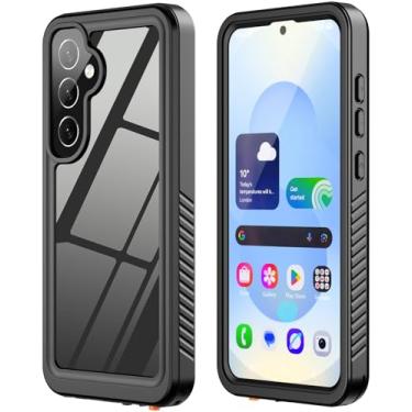 Imagem de ZWWADR Capa protetora de tela integrada à prova d'água para Samsung Galaxy S25 Ultra [corpo inteiro à prova de choque] [3 m militar à prova de choque] Capa de celular subaquática à prova de poeira