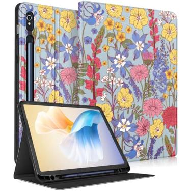 Imagem de Wazzasoft Capa para Samsung Galaxy Tab S9/S9 FE/S10/S10 FE/S10 Lite de 10,9 polegadas - Capa fólio inteligente com suporte de lápis embutido, design feminino e feminino para Samsung Tablet S9 de 11