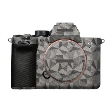 Imagem de A7M5 Capa de câmera antiarranhões decalque para câmera Sony ILCE-7M5 / A7 V A7V protetor A7V acessórios de filme (Triângulo titânio, para Sony A7V/A7M5)