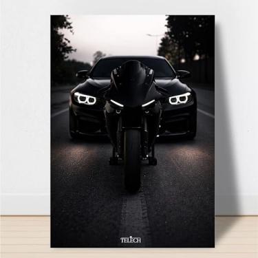 Imagem de Quadro Decorativo Moto Carro Esportivo BM Sala Casa Quarto Qualidade Premium (28x20cm)