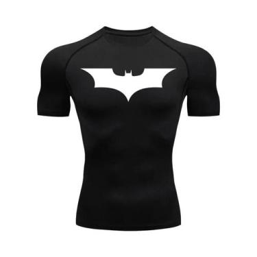 Imagem de Camiseta De Treino Masculina De Verão Com Estampa De Morcego, Compress